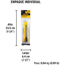 Cutter 6" 18mm Plastico 1Navaja de Acero, Pretul CUT-6P 22405 Pretul-Cutter 6" 18mm Plastico 1Navaja de Acero, Pretul CUT-6P 224