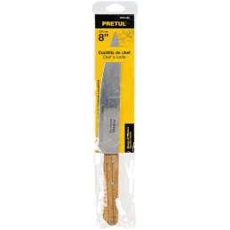 Cuchillo de Chef 8" mango de Madera, acero inoxidable, CUCH-M81 23082 Pretul Pretul-Cuchillo de Chef 8" mango de Madera, acero i
