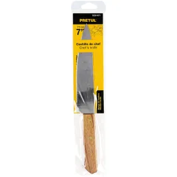Cuchillo de Chef 7" mango de Madera, acero inoxidable, CUCH-M71 23081 Pretul Pretul-Cuchillo de Chef 7" mango de Madera, acero i
