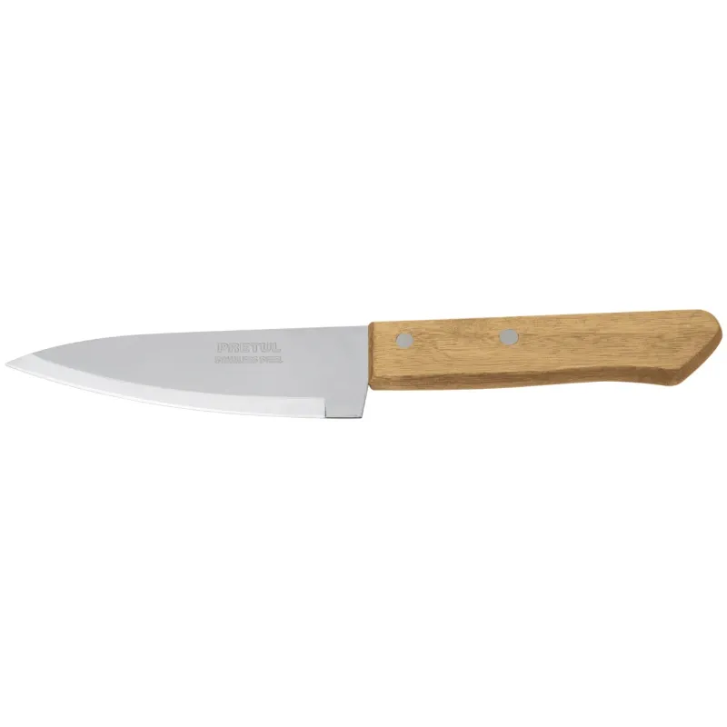 Cuchillo de Chef 5" mango de Madera, acero inoxidable, CUCH-M51 23079 Pretul Pretul-Cuchillo de Chef 5" mango de Madera, acero i