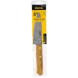 Cuchillo de Chef 5" mango de Madera, acero inoxidable, CUCH-M51 23079 Pretul Pretul-Cuchillo de Chef 5" mango de Madera, acero i