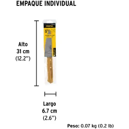 Cuchillo de Chef 5" mango de Madera, acero inoxidable, CUCH-M51 23079 Pretul Pretul-Cuchillo de Chef 5" mango de Madera, acero i
