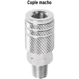 Acople rapido de acero Cromado Macho, Cuerda 1/4 NPT, COPLE-MA-1/4P 27029 Pretul Pretul-Acople rapido de acero Cromado Macho, Cu