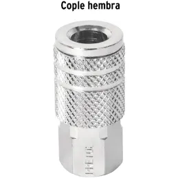 Acople rapido de acero Cromado hembra, Cuerda 1/4 NPT, COPLE-HEM-1/4P 27028 Pretul Pretul-Acople rapido de acero Cromado hembra,