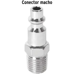Conector Rapido de Acero Cromado Macho, Cuerda 1/4 NPT, CORAL-MA-1/4P 27023 Pretul Pretul-Conector Rapido de Acero Cromado Macho