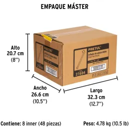 Inflador doble Cabeza Metalico, para llantas de Camion, 1/4 NPT, VAL-INF-1/4P 21694 Pretul Pretul-Inflador doble Cabeza Metalico