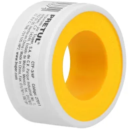 Teflon Sella Roscas 3/4" x7m E0.065mm sellar y prevenir fugas Pretul 27011 Pretul-Teflon Sella Roscas 3/4" x7m E0.065mm sellar y