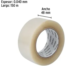 Cintas de Embalaje Transparente 48mm x150m Adhesivo acrilico E0.040mm Pretul 20527 Pretul-Cintas de Embalaje Transparente 48mm x