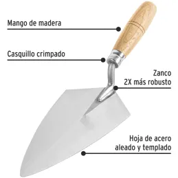 Badilejo Soldado Filafelfia 7", Dureza 45 a 50 HRc, para Albañileria, CT-7P 21051 Pretul Pretul-Badilejo Soldado Filafelfia 7", 
