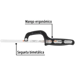 Mini Arco de Plastico 12" con Sierra de 24 dpp, para corte en espacios reducidos, MAT-12P 20002 Pretul Pretul-Mini Arco de Plast