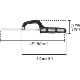Mini Arco de Plastico 12" con Sierra de 24 dpp, para corte en espacios reducidos, MAT-12P 20002 Pretul Pretul-Mini Arco de Plast