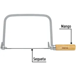 Arco de Sierra Arco Calador 6", Incluye 5 sierras, Varios Usos, ACA-6 20000 Pretul Pretul-Arco de Sierra Arco Calador 6", Incluy