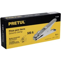 Tenaza para Tierra, en Acero Galvanizado 500A, Longitud 210mm Peso 282g, PTI-500P 24235 Pretul Pretul-Tenaza para Tierra, en Ace