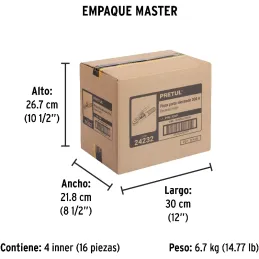 Tenaza Porta Electrodo Capacidad 300A, 345g Longitud 233mm Cable Calibre 3 AWG, PPE-300P 24232 Pretul Pretul-Tenaza Porta Electr