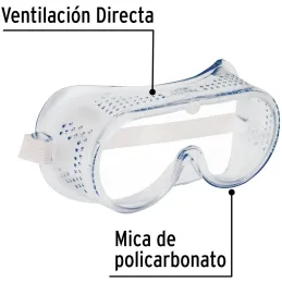 Goggles de Seguridad, Policarbonato con UV Antirayadura, Ventilacion Directa, GOT-P 21538 Pretul Pretul-Goggles de Seguridad, Po