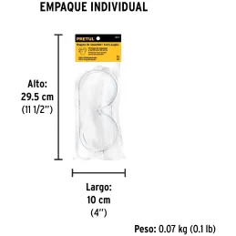 Goggles de Seguridad, Policarbonato con UV Antirayadura, Ventilacion Directa, GOT-P 21538 Pretul Pretul-Goggles de Seguridad, Po