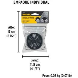 Cartucho de Repuesto Polvos para Respirador RES-1-P RES-2-P, CF-PO-P 23393 Pretul Pretul-Cartucho de Repuesto Polvos para Respir