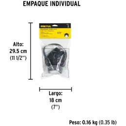 Respirador 1 Filtro Sin Cartuchos incluye Valvula de Exhalacion, Bandas Elasticas Ajustable, RES-1-P 23390 Pretul Pretul-Respira