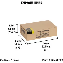 Caño para Jardin Conexion Roscada Macho 1/2" Salida 3/4", de Laton 100g En Blister, LL-JAR-PB 23145 Pretul Pretul-Caño para Jard