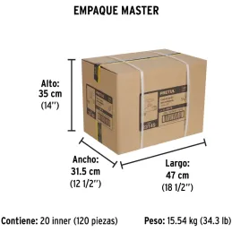 Caño para Jardin Conexion Roscada Macho 1/2" Salida 3/4", de Laton 100g En Blister, LL-JAR-PB 23145 Pretul Pretul-Caño para Jard