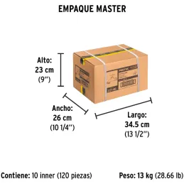Caño para Jardin Conexión Roscada Macho 1/2" Salida 3/4", de Laton 100g, LL-JAR-P 22146 Pretul Pretul-Caño para Jardin Conexión 