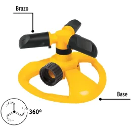 Aspersor Plastico 3 Brazos de ABS chorro fino 3/4", Alcance 3.5m, 50 PSI, Area 360, REG-2P 20069 Pretul Pretul-Aspersor Plastico