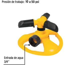 Aspersor Plastico 3 Brazos de ABS chorro fino 3/4", Alcance 3.5m, 50 PSI, Area 360, REG-2P 20069 Pretul Pretul-Aspersor Plastico