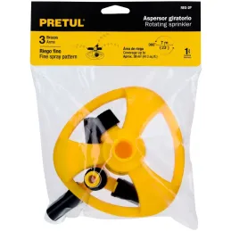 Aspersor Plastico 3 Brazos de ABS chorro fino 3/4", Alcance 3.5m, 50 PSI, Area 360, REG-2P 20069 Pretul Pretul-Aspersor Plastico