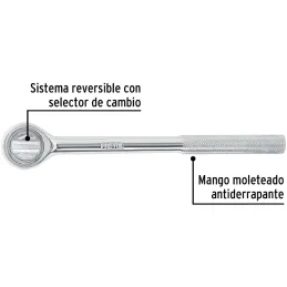 Ratchet de Liberacion Rapida, Cabeza Redonda, Encastre 1/2", acero al cromo vanadio, M-5852P 21150 Pretul Pretul-Ratchet de Libe