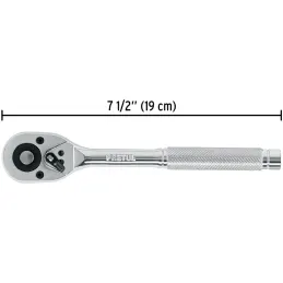 Ratchet de Liberacion Rapida, Cabeza de Pera, E3/8" acero al carbono Pretul 21161 Pretul-Ratchet de Liberacion Rapida, Cabeza de