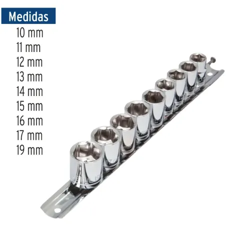 Juego de 9 dados en Milimetrico, Organizador con Clips, JD-3/8X10mm-P 21189 Pretul Pretul-Juego de 9 dados en Milimetrico, Organ
