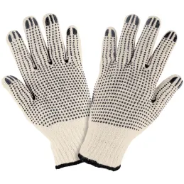 Guantes de Algodón Unitalla con puntos de PVC en palma y dorso, puño tejido, GU-PU-P 21830 Pretul Pretul-Guantes de Algodón Unit