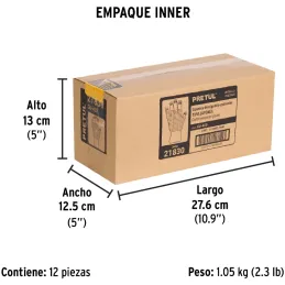 Guantes de Algodón Unitalla con puntos de PVC en palma y dorso, puño tejido, GU-PU-P 21830 Pretul Pretul-Guantes de Algodón Unit