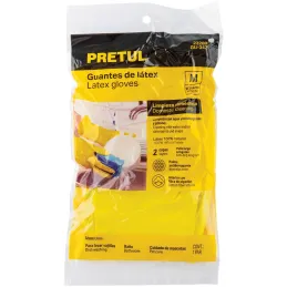 Guantes de Latex Talla M Afelpado para limpieza Pretul 23260 Pretul-Guantes de Latex Talla M Afelpado para limpieza Pretul 23260