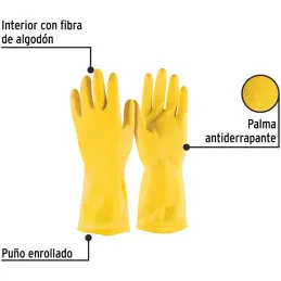 Guantes de Latex Talla M Afelpado para limpieza Pretul 23260 Pretul-Guantes de Latex Talla M Afelpado para limpieza Pretul 23260