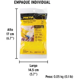 Guantes de Latex Talla M Afelpado para limpieza Pretul 23260 Pretul-Guantes de Latex Talla M Afelpado para limpieza Pretul 23260
