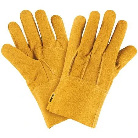 Guantes de Carnaza Unitalla con puño corto de seguridad, para soldadura y Mantenimiento Pretul 23262 Pretul-Guantes de Carnaza U