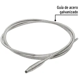 Destapacaños 1.8 m, Acero galvanizado, para obstrucciones sencillas, DECA-6P 22882 Pretul Truper-Destapacaños 1.8 m, Acero galva