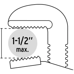 Llave Stilson 14" A38mm, STI-14P 22013 Pretul Pretul-Llave Stilson 14" A38mm, STI-14P 22013 Pretul Mordaza ajustable, forjada en