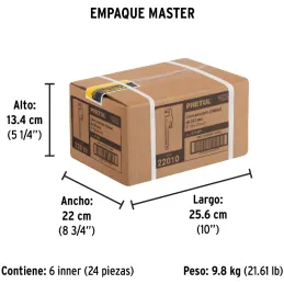 Llave Stilson 8" A19mm, STI-8P 22010 Pretul Pretul-Llave Stilson 8" A19mm, STI-8P 22010 Pretul Mordaza ajustable, forjada en ace