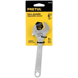 Llave Francesa 6" A3/4" Cromadas Pretul 21814 Pretul-Llave Francesa 6" A3/4" Cromadas Pretul 21814 Forjado en acero al carbono A
