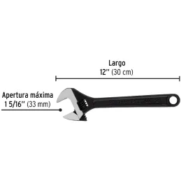Llave Francesa 12" A1-5/16" ACarbono Fosfatadas Pretul 21825 Pretul-Llave Francesa 12" A1-5/16" ACarbono Fosfatadas Pretul 21825
