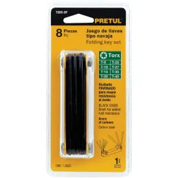 Juegos de 8 Llaves Torx Tnavaja Pretul 21395 Pretul-Juegos de 8 Llaves Torx Tnavaja Pretul 21395 Fabricadas en acero al carbono 