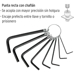 Juegos de 8 Llaves Allen Pulgadas Pretul 21850 Pretul-Juegos de 8 Llaves Allen Pulgadas Pretul 21850 Fabricadas en acero al carb