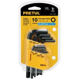 Juegos de 10 Llaves Allen MM Pretul 21855 Pretul-Juegos de 10 Llaves Allen MM Pretul 21855 Fabricadas en acero al carbono con ac