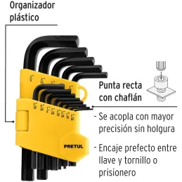 Juegos de 13 Llaves Allen Pulgadas Pretul 21856 Pretul-Juegos de 13 Llaves Allen Pulgadas Pretul 21856 Fabricadas en acero al ca