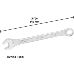 Llaves Boca 11mm Mixta Combinada CrVanadio Pretul 21905 Pretul-Llaves Boca 11mm Mixta Combinada CrVanadio Pretul 21905 Fabricada