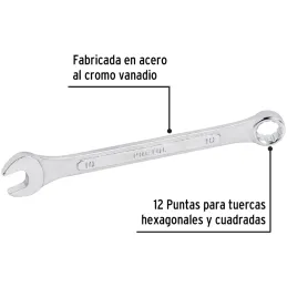 Llaves Boca 10mm Mixta Combinada CrVanadio Pretul 21904 Pretul-Llaves Boca 10mm Mixta Combinada CrVanadio Pretul 21904 Fabricada