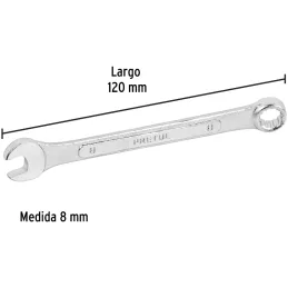 Llaves Boca 8mm Mixta Combinada CrVanadio Pretul 21902 Pretul-Llaves Boca 8mm Mixta Combinada CrVanadio Pretul 21902 Fabricada e