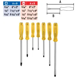 Juego Desarmadores 7 Pza de Golpe Punta Magnetizadas, Mango PVC, J-DIMP-7 21378 Pretul Pretul-Juego Desarmadores 7 Pza de Golpe 
